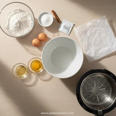 Fluffy Air Fryer Churro Bites - cooking process