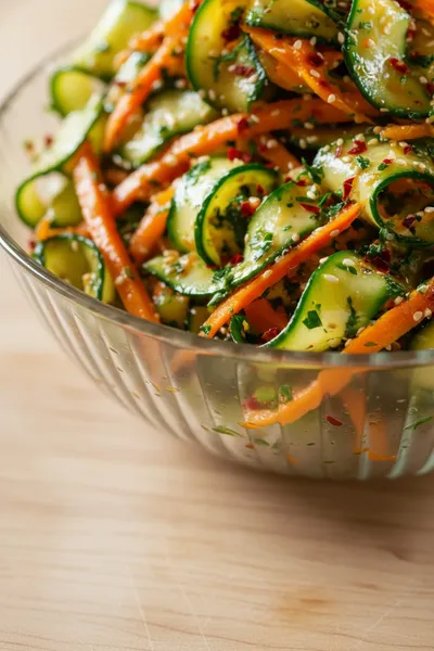 Asian Carrot & Cucumber Salad – 15-Minute Flavor Fix