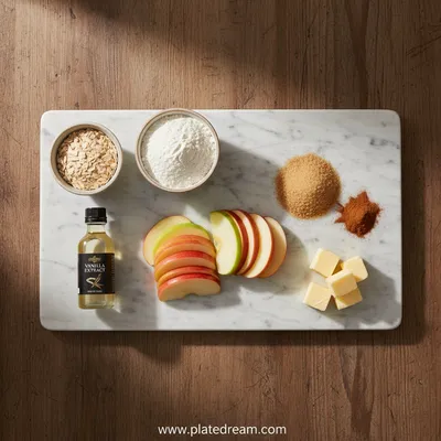 Baked Apple Crumble - cooking process