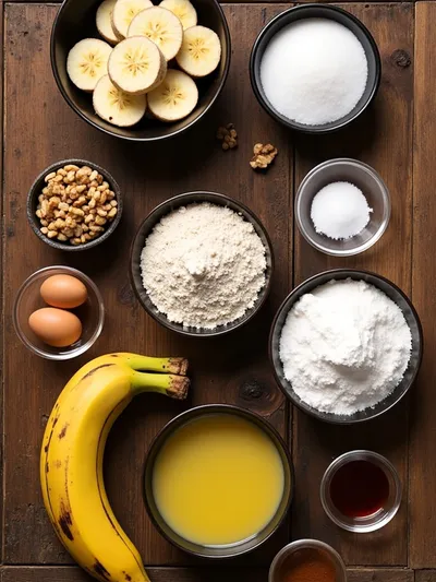 Banana Bread with Frozen Bananas – Easy Sweet & Savory - ingredients preparation