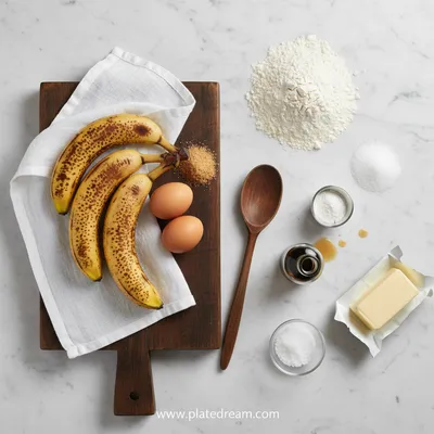 Foolproof Banana Bread - ingredients preparation
