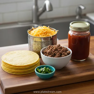 5-Ingredient Beef Enchiladas - cooking process