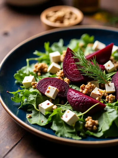 Beetroot Feta Walnut Salad – Healthy Meal Idea - cooking process