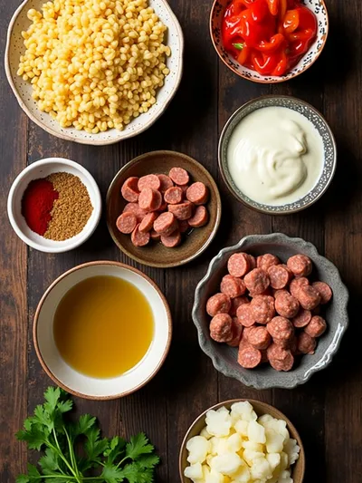 One-Pot Cajun Orzo – Comfort Food Classic - ingredients preparation
