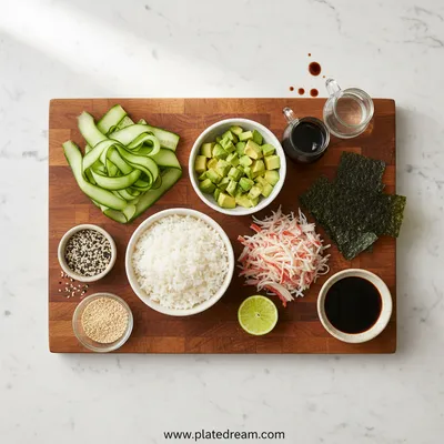 Easy California Roll Cucumber Salad - cooking process