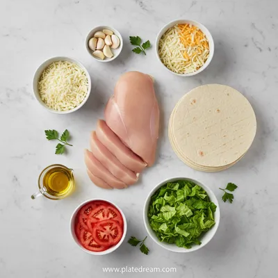 Cheesy Garlic Chicken Wraps - cooking process