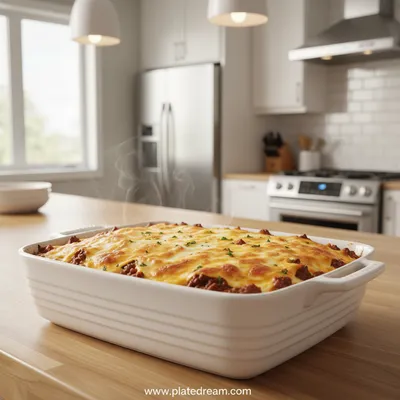 Cheesy Ground Beef & Rice Casserole