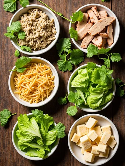 Chicken Caesar Pasta Salad – Easy Dinner Recipe - ingredients preparation