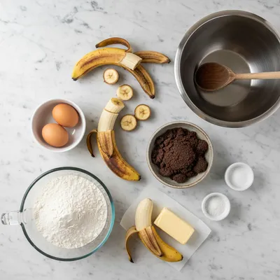 Chocolate Chip Banana Bread - cooking process