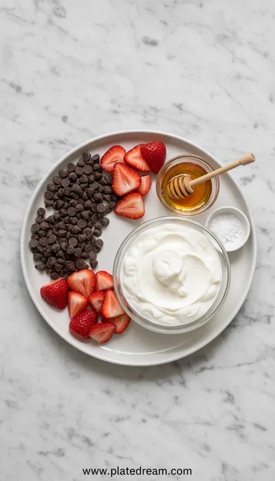 Chocolate Strawberry Greek Yogurt Clusters - cooking process
