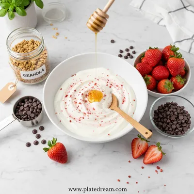 Chocolate Strawberry Yogurt Clusters Recipe - cooking process