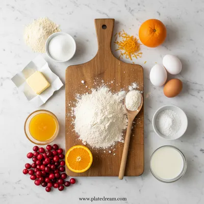 Cranberry Orange Muffins – Gluten-Free - ingredients preparation