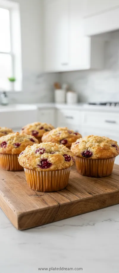 Cranberry Orange Muffins With Streusel Topping