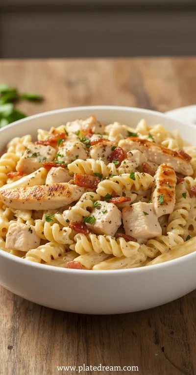 Creamy Chicken Turkey Ranch Pasta