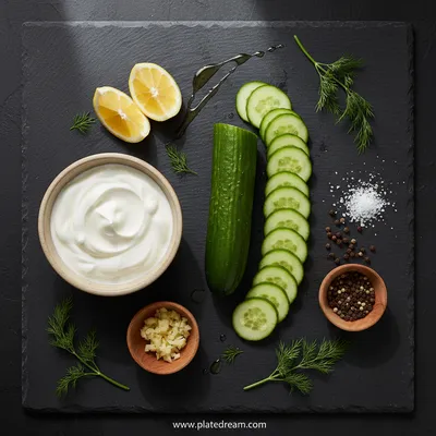 Creamy Cucumber Salad – Easy Healthy Recipe - cooking process