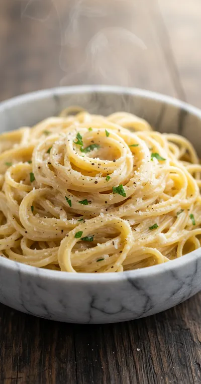 Creamy Garlic Parmesan Spaghetti