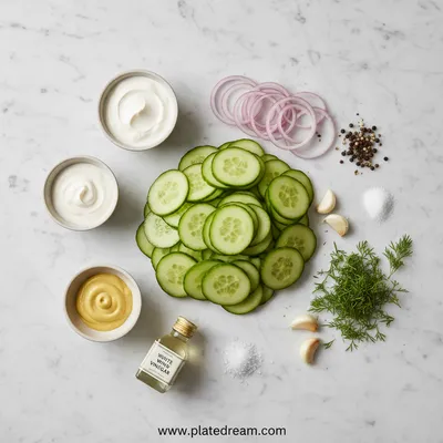 Creamy German Cucumber Salad - cooking process