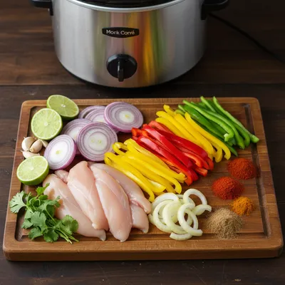 Crockpot Chicken Fajitas – Easy Dinner - cooking process