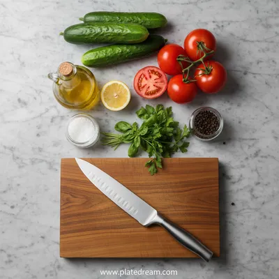 Cucumber and Tomato Salad – Fresh Summer Recipe - cooking process