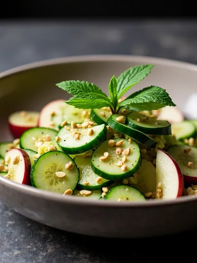 Cucumber Apple Salad – Fresh & Crunchy - ready to serve