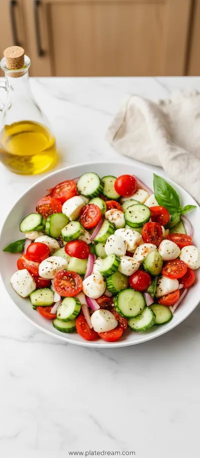 Cucumber Caprese Salad – Easy Healthy Recipe