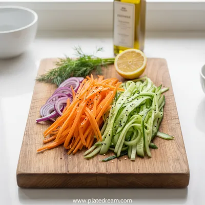 Cucumber Carrot Salad – Fresh, Easy Healthy Recipe - cooking process