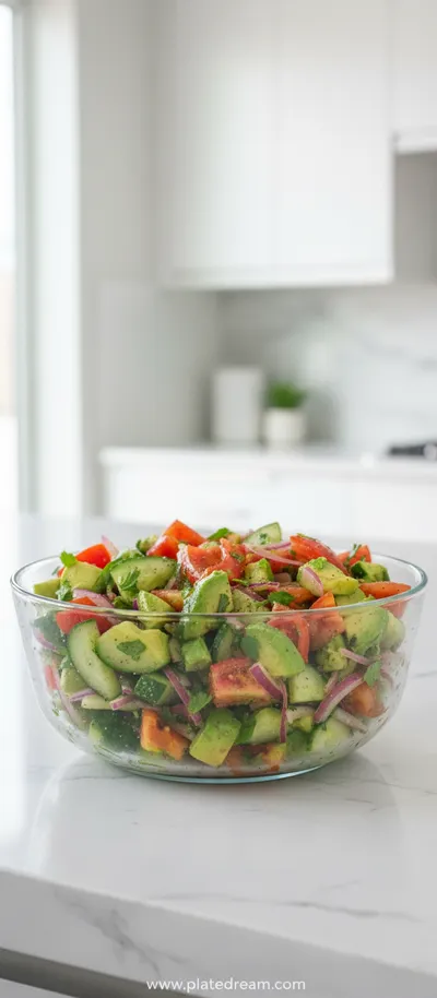 Cucumber Tomato Avocado Salad