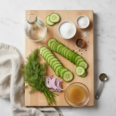 Cucumber Vinegar Salad – Easy Fresh Side Dish - cooking process