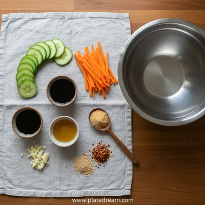 Easy Asian Cucumber Salad - cooking process