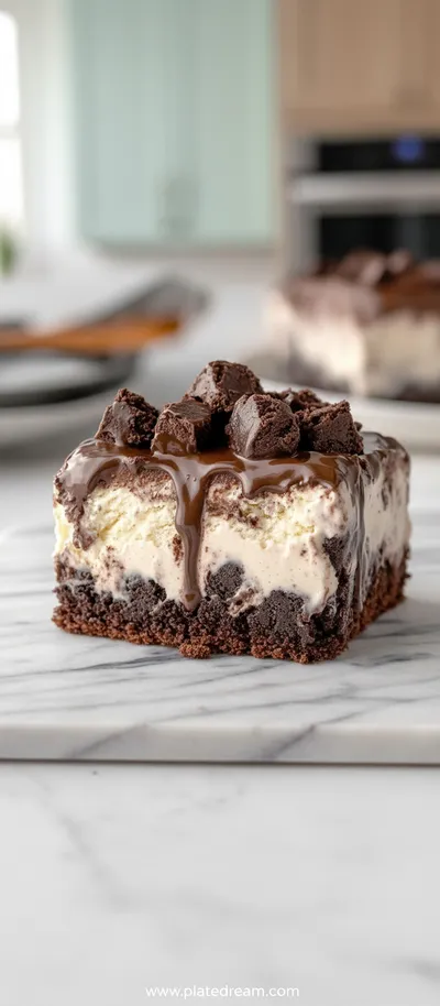 Frozen Brownie Ice Cream Cake