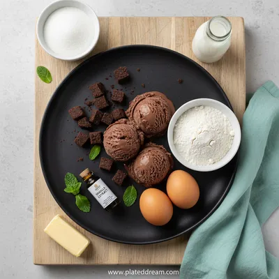 Frozen Brownie Ice Cream Cake - cooking process