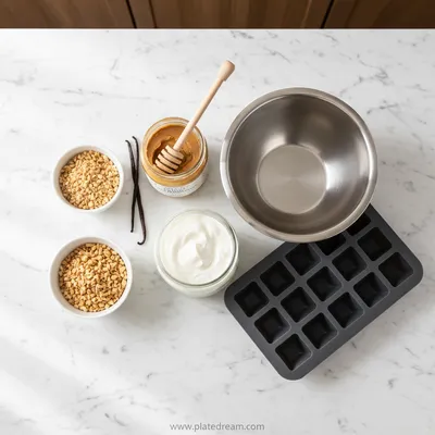 Frozen Greek Yogurt Peanut Butter Bites - cooking process
