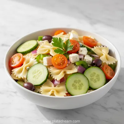Greek Pasta Salad With Feta Cheese