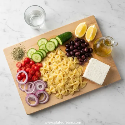 Greek Pasta Salad With Feta Cheese - cooking process