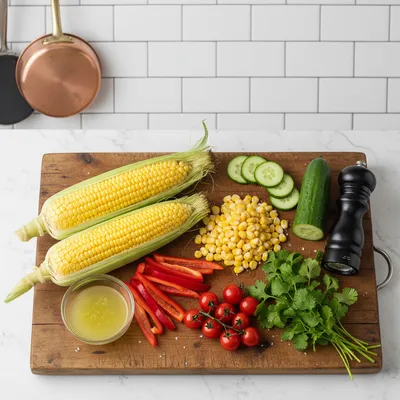 Grilled Corn Salad – Fresh Summer Side - cooking process