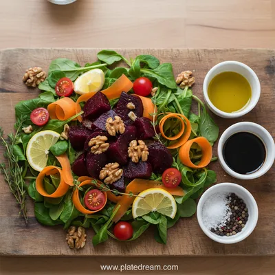 Harvest Salad with Lemon Thyme Dressing - cooking process