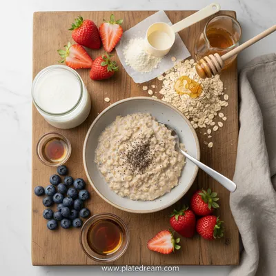 High-Protein Overnight Oats - cooking process