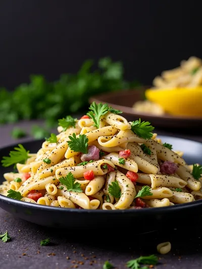 Easy High Protein Pasta Salad - cooking process