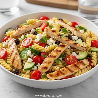 Mediterranean Chicken Pasta Salad