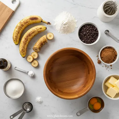 Moist Chocolate Chip Banana Bread - cooking process