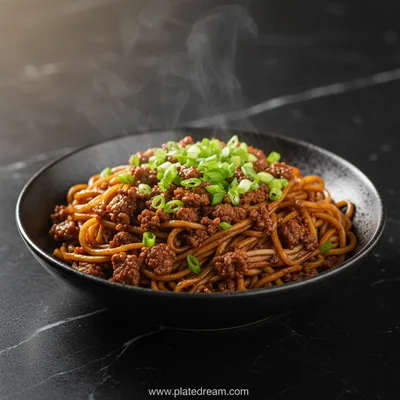 Mongolian Ground Beef Noodles – Easy Dinner