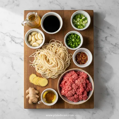 Mongolian Ground Beef Noodles – Easy Dinner - cooking process