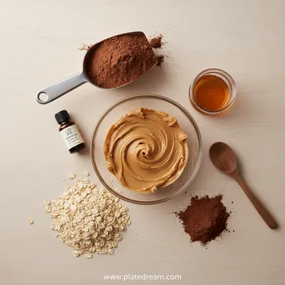 No-Bake Chocolate Peanut Butter Protein Balls - cooking process
