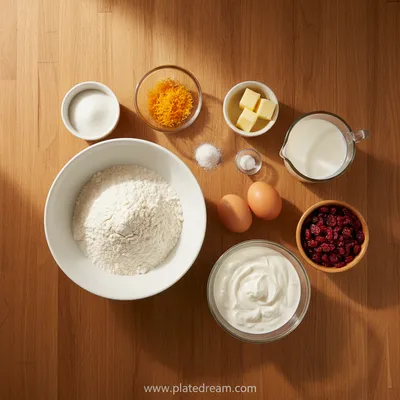 Orange Greek Yogurt Muffin With Cranberry - cooking process
