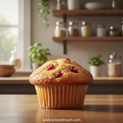 Orange Greek Yogurt Muffin With Cranberry
