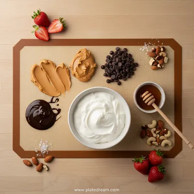 Peanut Butter Chocolate Greek Yogurt Bark - cooking process