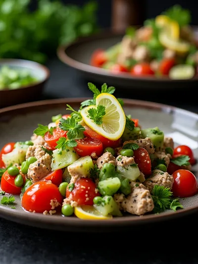 Shirazi Salad – Easy Fresh Tomato Cucumber Dish - ready to serve