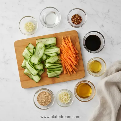 Simple Asian Cucumber Salad - cooking process