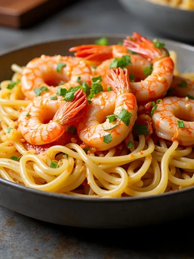 Spicy Garlic Shrimp Pasta