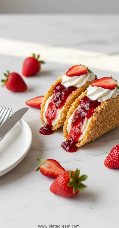 Strawberry Crunch Cheesecake Tacos
